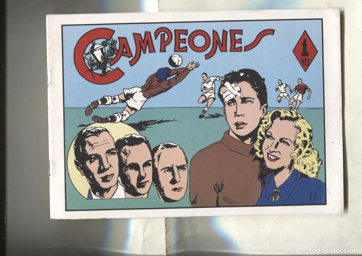 Comics: Facsimil: Campeones, dibujo de A.Lopez Rubio -