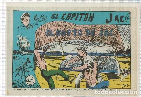Comics: Ficha tebeo numerada 500: El Capitan Jac serie A, edit Monzu (dibujo M.G.Tellez) -