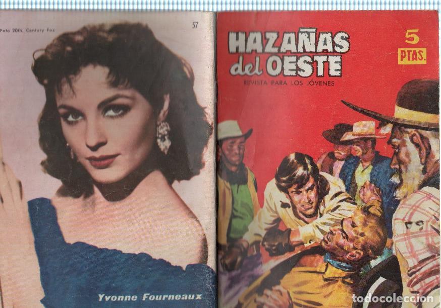 Fumetti: Haza&ntilde;as del Oeste numero 057: Y despues la paz (Masip), trasera foto de Yvonne Fourneaux - Varios