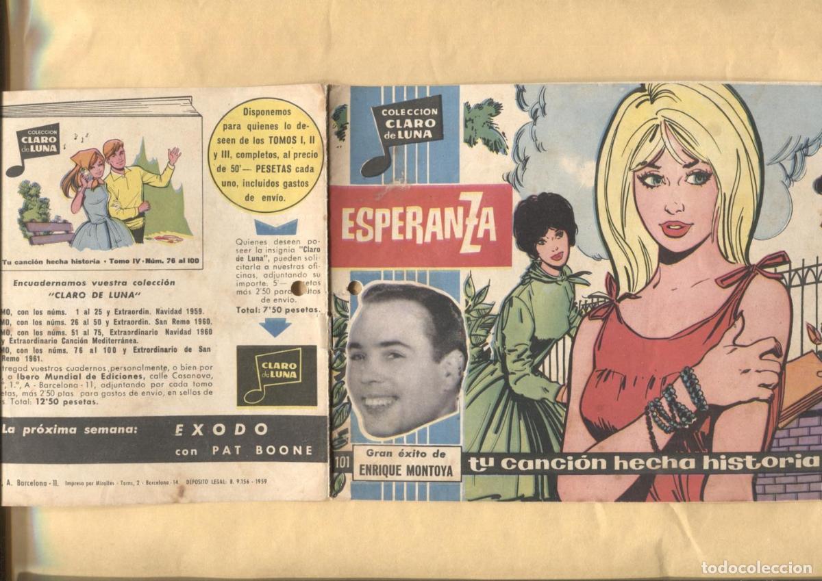 C&oacute;mics: Claro de Luna numero 101: Esperanza de Enrique Montoya (numerado 2 en trasera) - Enrique Montoya-Rou