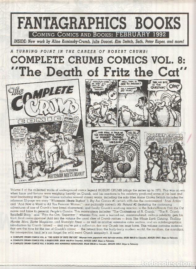 Comics : FANTAGRAPHICS BOOKS, Coming Comics: February 1992 (Next Releases Magazine) - Varios