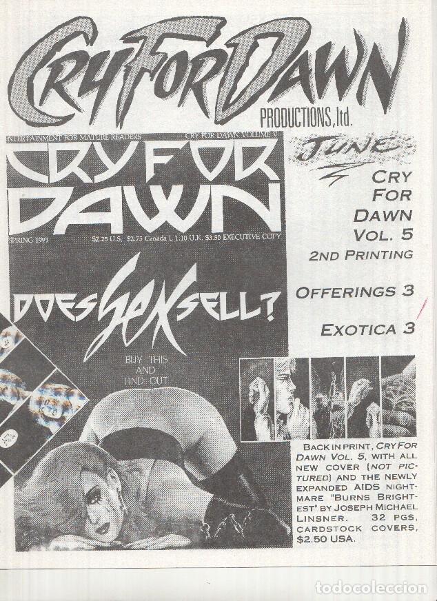 Comics: CRY FOR DAWN Productions Ltd.: June 1991 (Previewing Releases Magazine 1992) - Varios