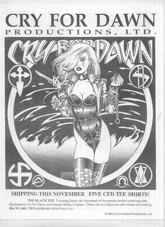 Comics: CRY FOR DAWN Productions Ltd.: December 1992 (Previewing Releases Magazine 1992) - Varios