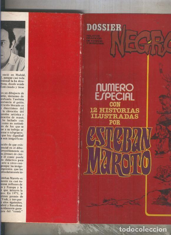 C&oacute;mics: Dossier Negro extra Esteban Maroto (numerado 4 en trasera) (canto rozado segun imagen) - Esteban Mar