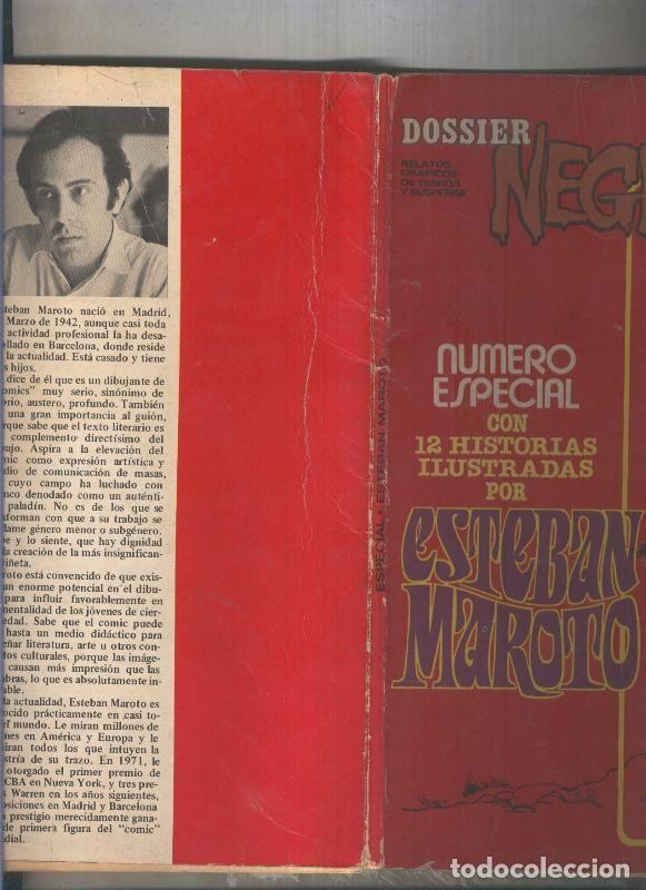 C&oacute;mics: Dossier Negro extra Esteban Maroto (numerado 8 en trasera) (aviejado segun imagen) - Esteban Maroto