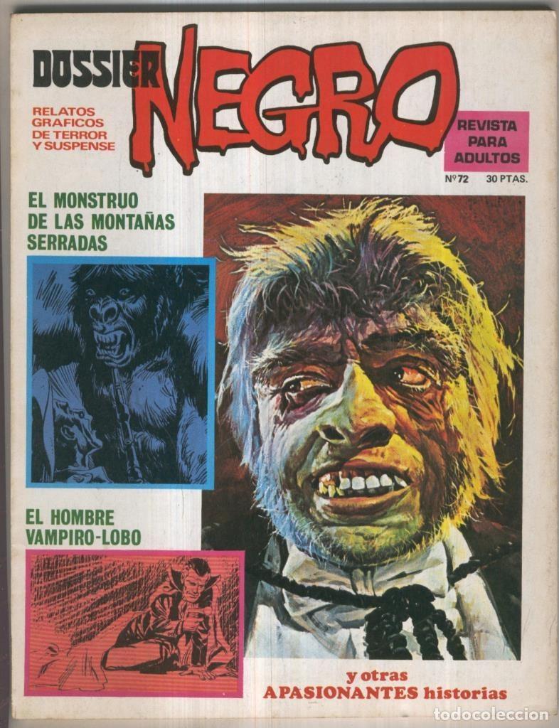 C&oacute;mics: Dossier Negro numero 072 (numerado 1 en la trasera) - varios