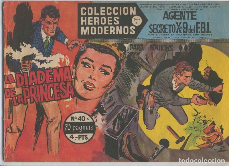 Comics: Heroes Modernos serie C, numero 40: Agente Secreto X-9 del FBI (numerado 1 en trasera) - Bob Lewis
