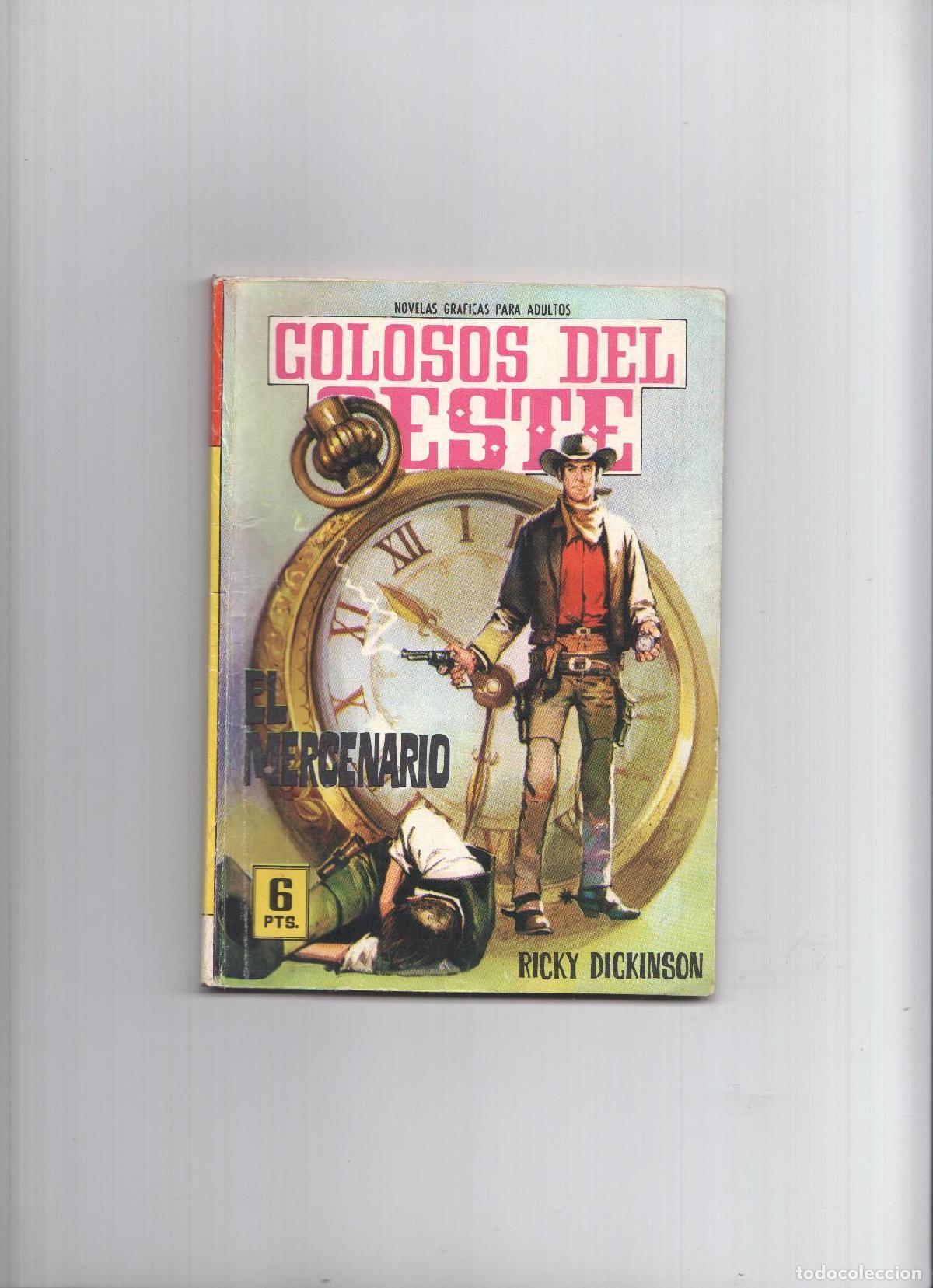 Comics: Colosos del oeste numero 75: El mercenario, trasera foto/ficha de Candice Bergen - varios