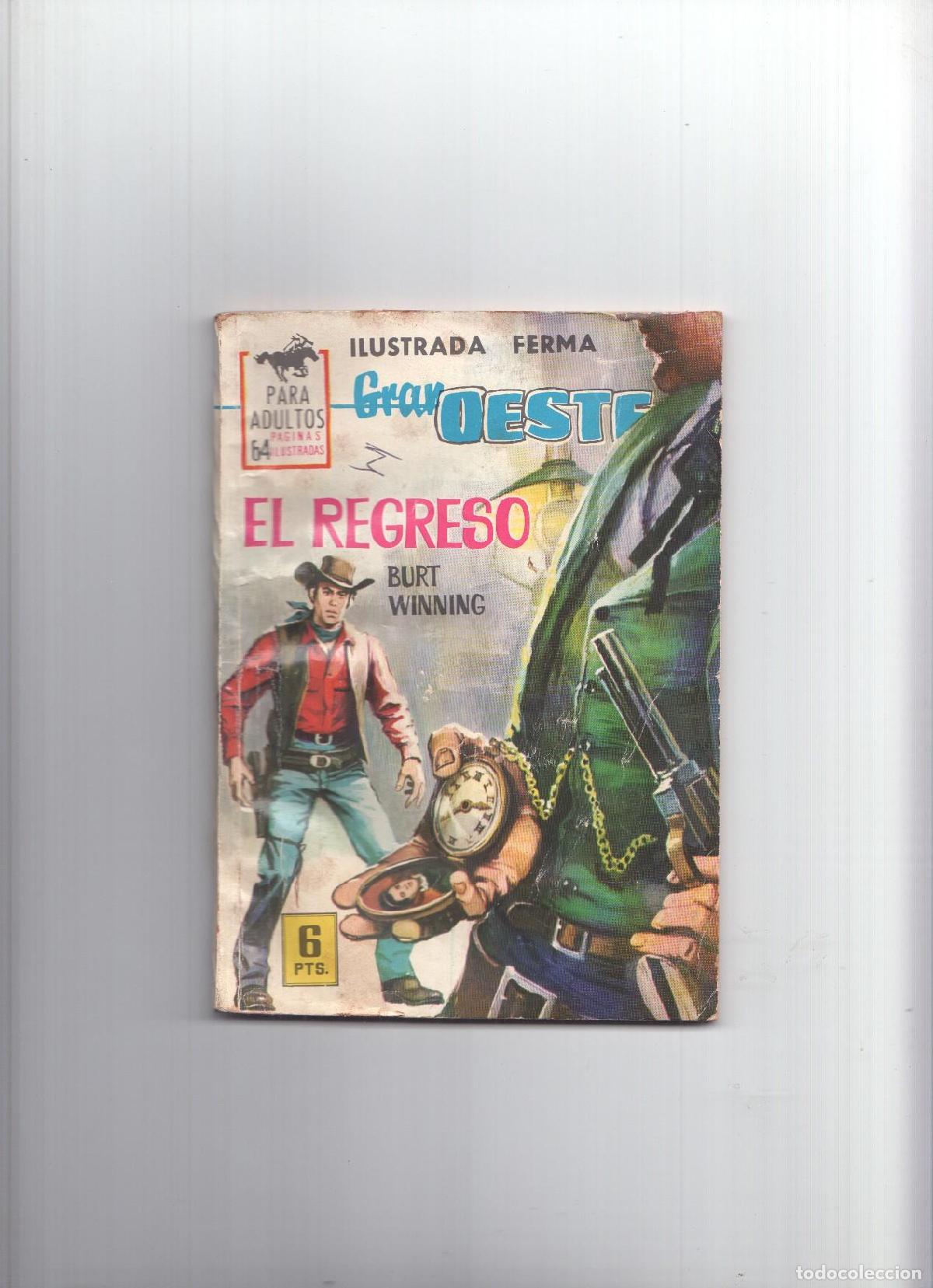 Fumetti: Gran Oeste numero 268: El regreso, trasera foto/ficha Rosemary Forsyth (toda garabateada por due&ntilde;o o