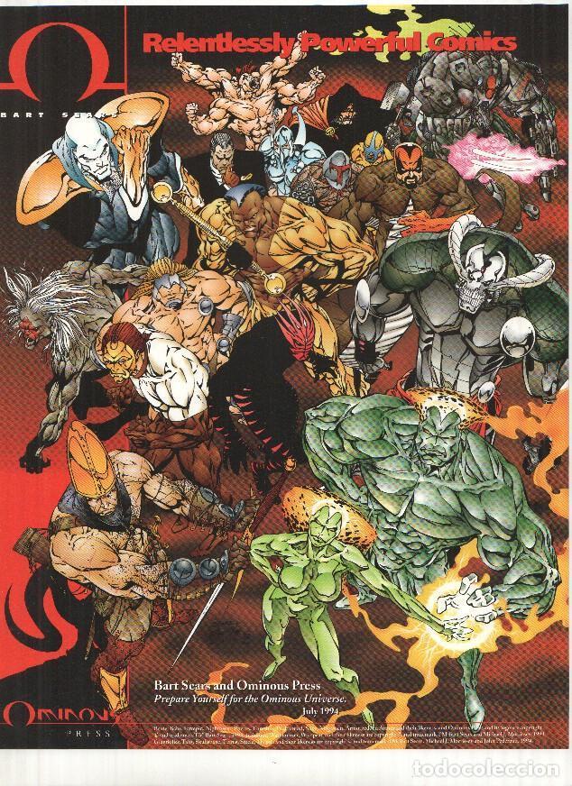 C&oacute;mics: Lamina Publicitaria: OMINOUS PRESS - Bart Sears: July 1994 (New Releases Ominous Press) - Varios