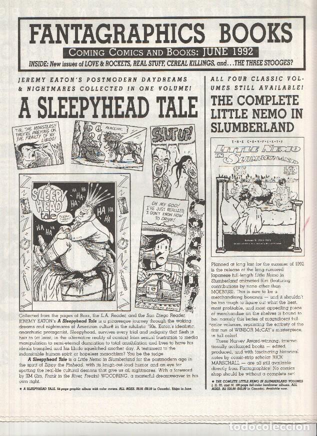Fumetti: FANTAGRAPHICS BOOKS, Coming Comics: June 1992 (Next Releases Magazine) - Varios