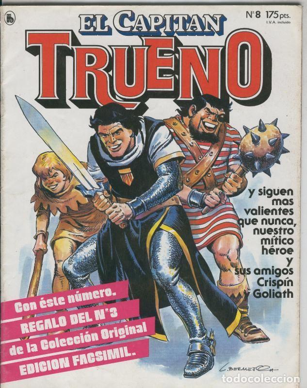 Comics: Bruguera: El Capitan Trueno revista numero 08 (con precinto original y obsequio facsimil numero 3) -