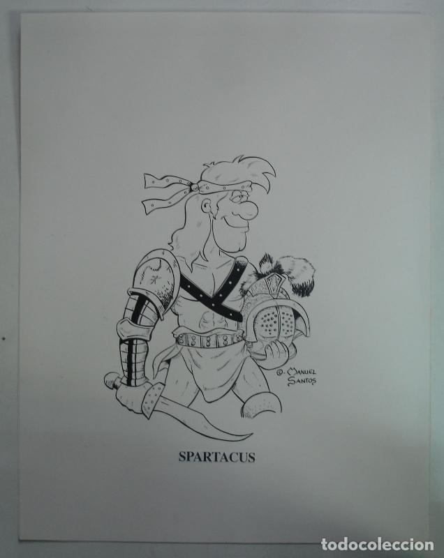 C&oacute;mics: Dibujo Original de Spartacus de Manuel Santos - Varios - Foto 1
