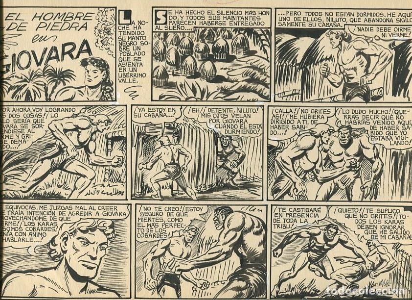 Fumetti: Dibujo original de: Purk el hombre de Piedra numero 155, pagina 01 de Giovara - Manuel Gago
