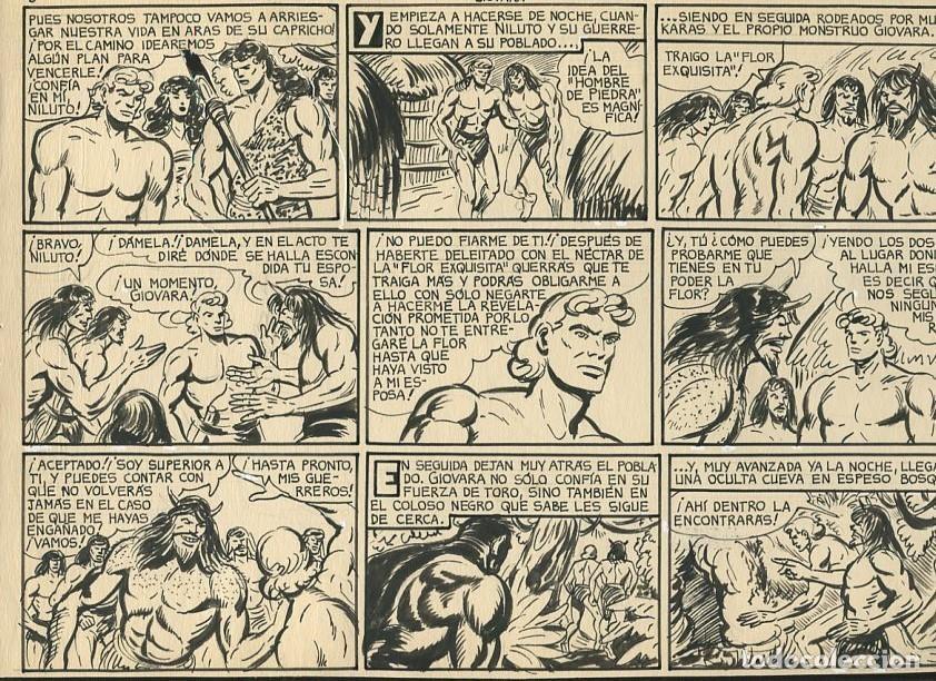 C&oacute;mics: Dibujo original de: Purk el hombre de Piedra numero 155, pagina 09 de Giovara - Manuel Gago