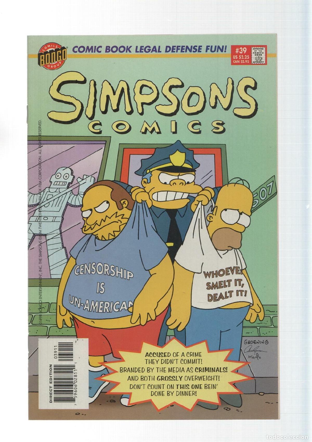 C&oacute;mics: Bongo: Sense and Censorability - Simpsons Comics numero 39 - Foto 1