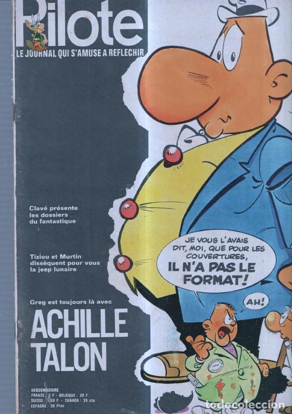 Comics: revista: Pilote numero 611: Achille Talon, trasera caricatura de louis de funes - NULL