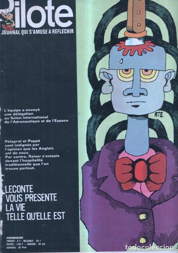C&oacute;mics: revista: Pilote numero 503: La vie telle qu'elle est, trasera caricatura de Francis Blanche - NULL