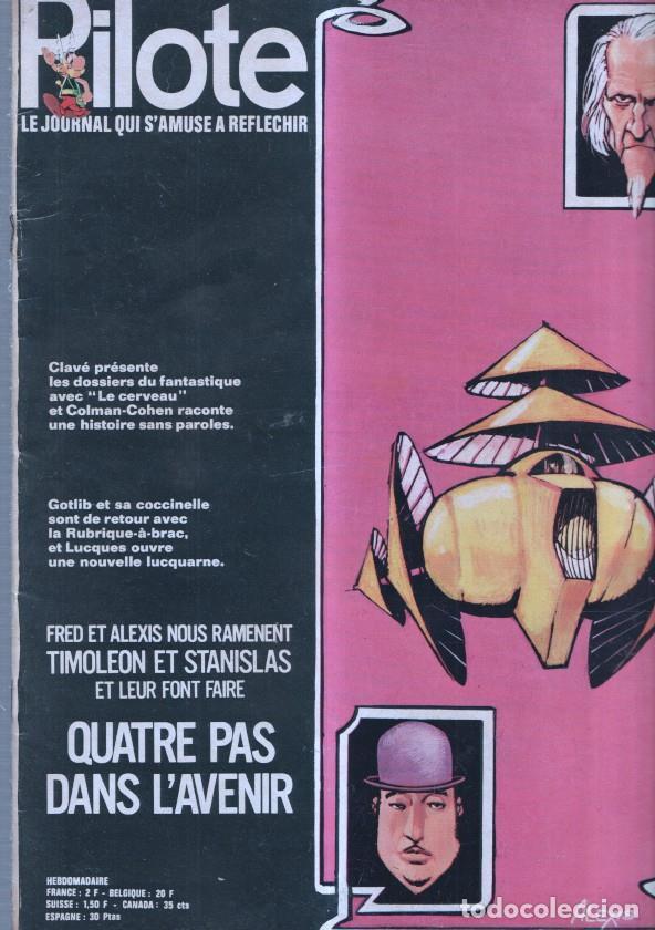 C&oacute;mics: revista: Pilote numero 606: Quatre pas dans l'avenir, trasera caricatura de Steve Mac Queen - NULL