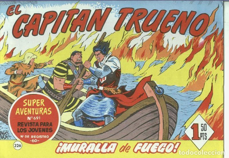Comics: El Capitan trueno facsimil numero 326: Muralla de fuego - Varios