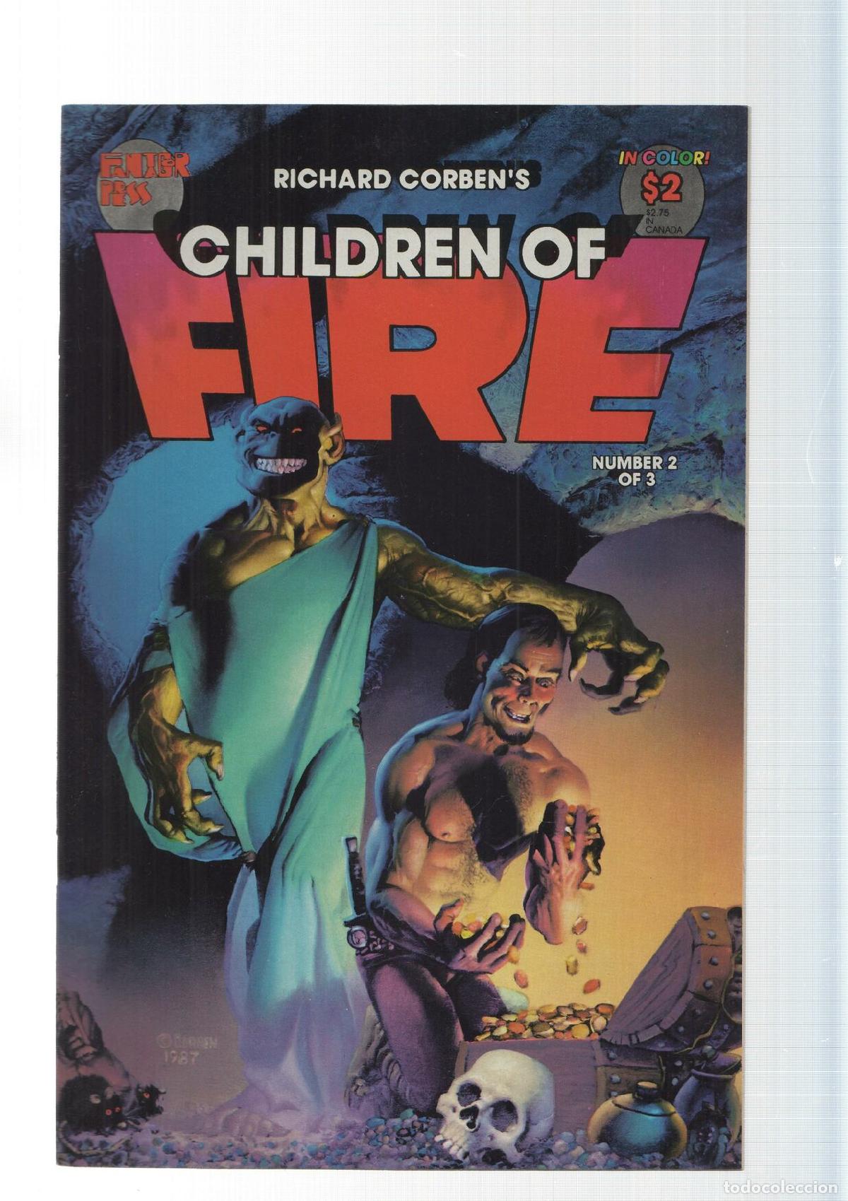 C&oacute;mics: Fantagor: Children of Fire num 2. Richard Corben (leve raja lado blanco derecho en 4 paginas segun