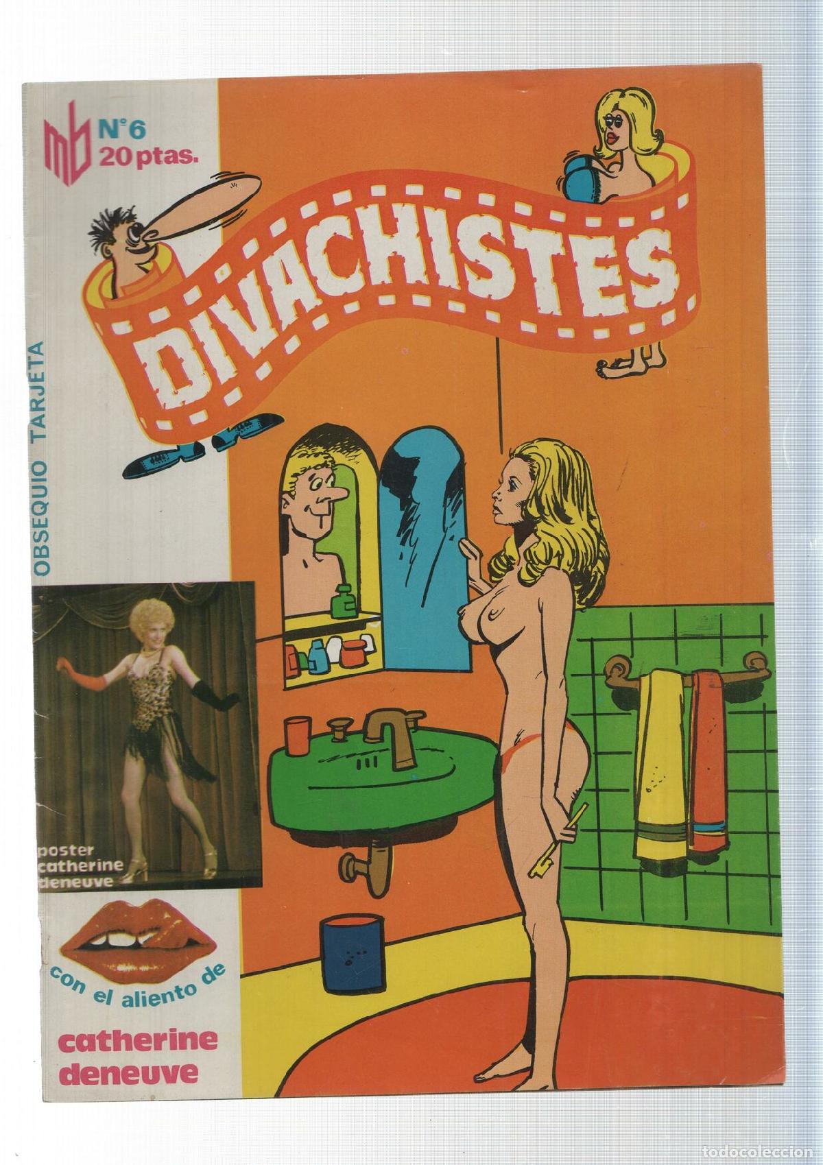 C&oacute;mics: Divachistes numero 06: con el aliento de Catherine Deneuve (poster interior cubierta) - varios