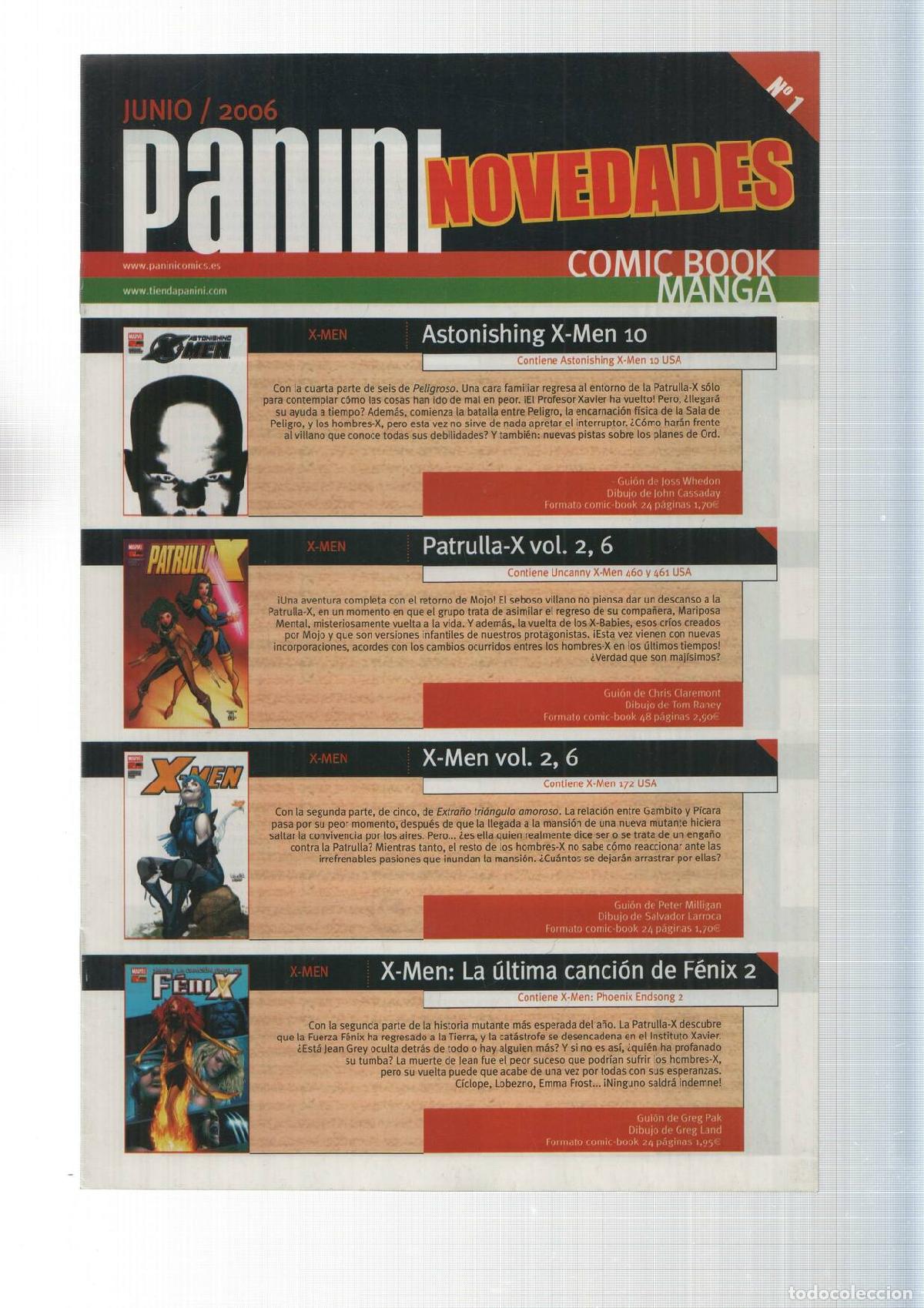 C&oacute;mics: Panini comics: Panini Novedades num 1, junio 2006, Comic Book Manga.