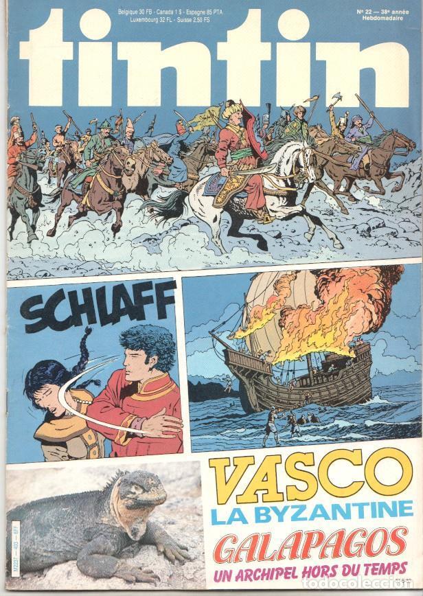 C&oacute;mics: Revista Tintin num 22, a&ntilde;o 38, 3/5/83: Vasco la Byzantine - varios