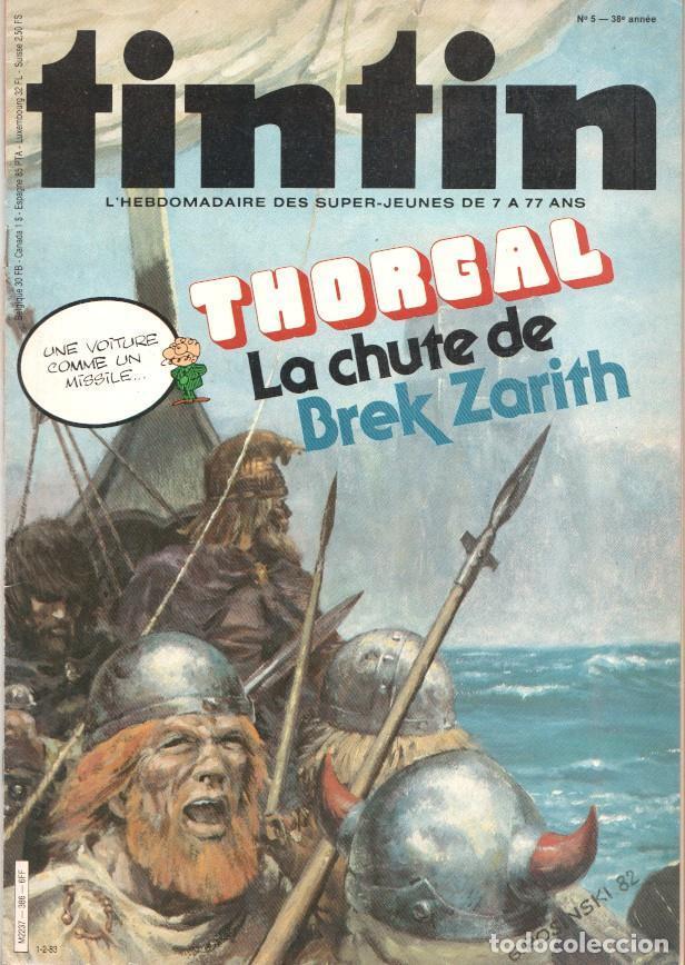 C&oacute;mics: Revista Tintin num 05, a&ntilde;o 38, 1/2/83: Thorgal la chute de Brek Zarith. NO TIENE EL POSTER - varios