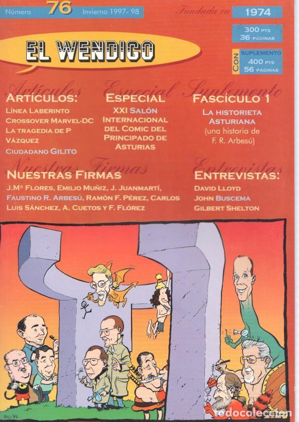 C&oacute;mics: Fanzine: El Wendigo numero 76: John Buscema, Gilbert Shelton, La historieta asturiana fasciculo 1 -