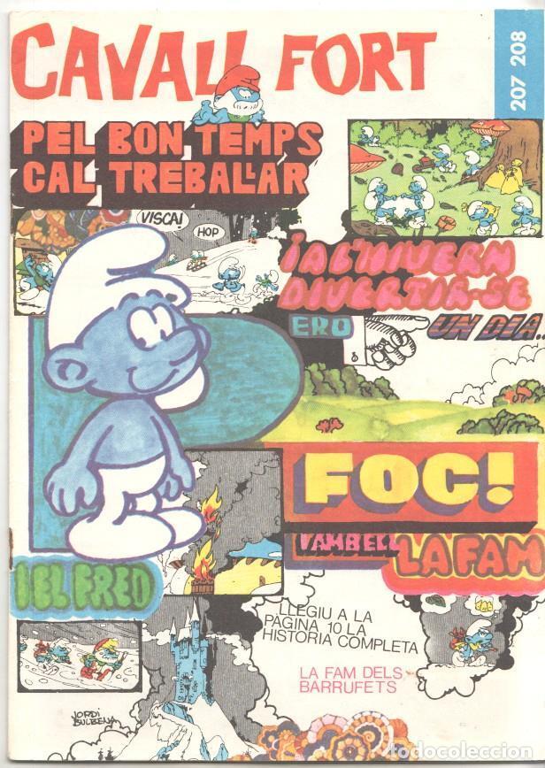 Fumetti: Cavall Fort numero 207-208, agost 1971 - La fam dels barrufets (Delporte i Peyo) - Varios