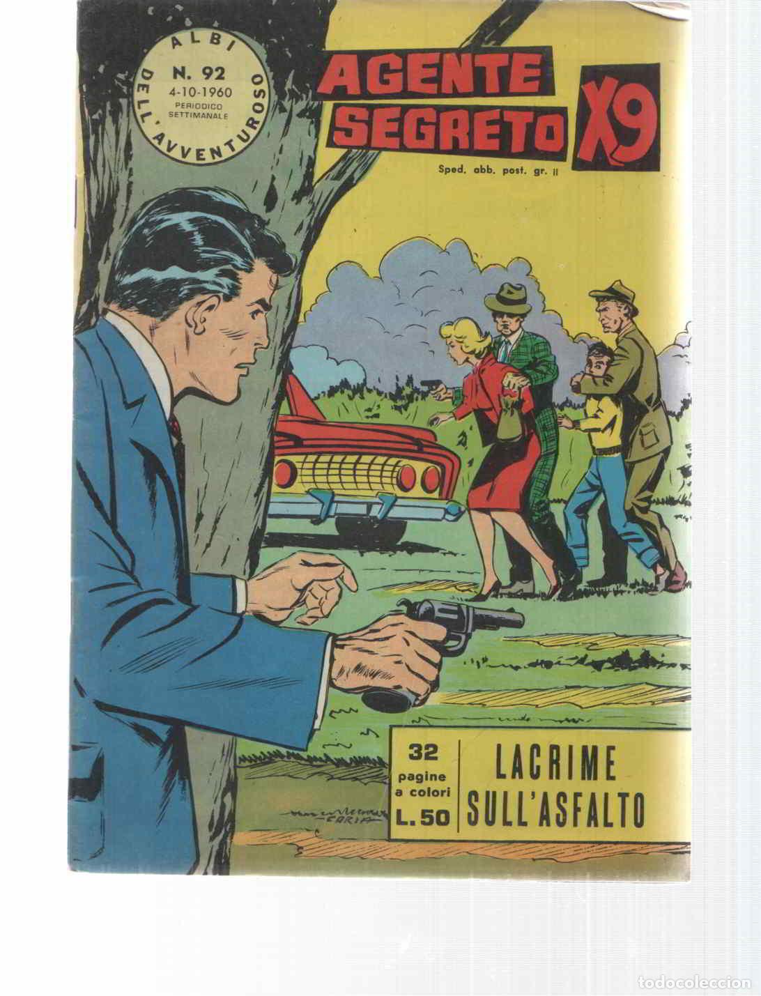 Comics: Comic Albi dell Avventuroso num 092: Agente Secreto X9 - Lacrime sull asfalto di Bob Lewis. Idioma: