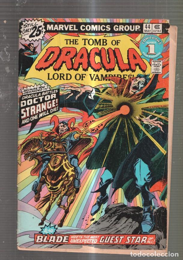 C&oacute;mics: Marvel Comics Group numero 44: Tomb of Dracula (lado lomo cubierta algo estropeado) - varios