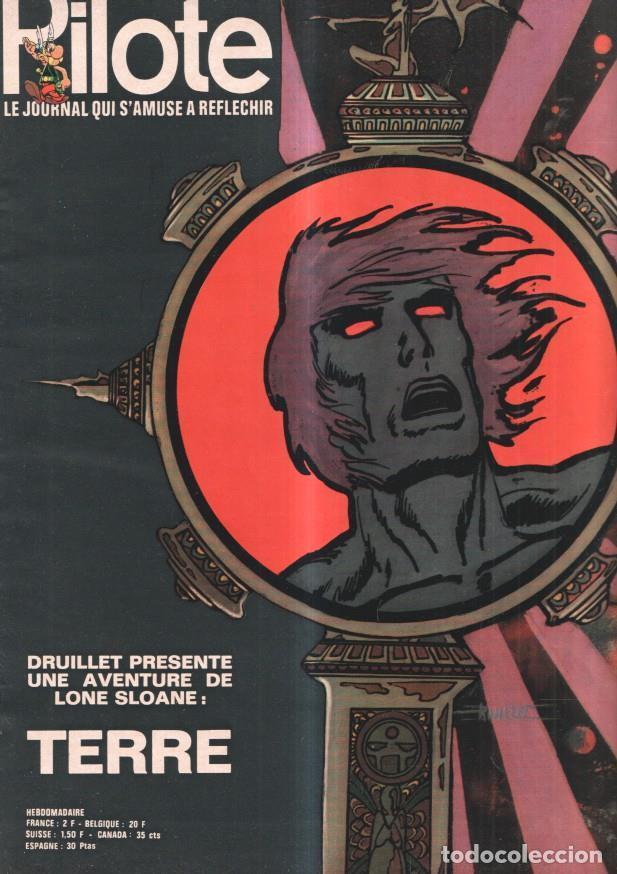 Comics: revista: Pilote numero 598, 22-4-1971: Terre par Druillet. Trasera caricatura de Georges Pompidou -