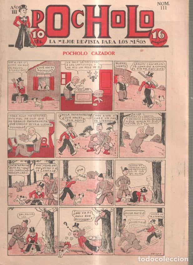 Comics: Pocholo numero 111: Pocholo cazador, cubierta de Opisso - varios