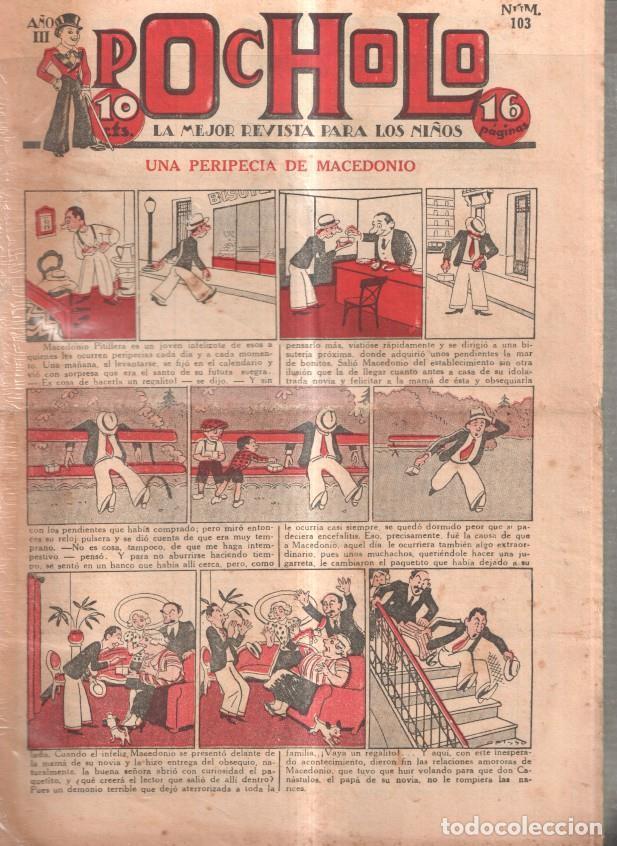 Comics: Pocholo numero 103: Una peripecia de Macedonio, cubierta de Opisso - varios