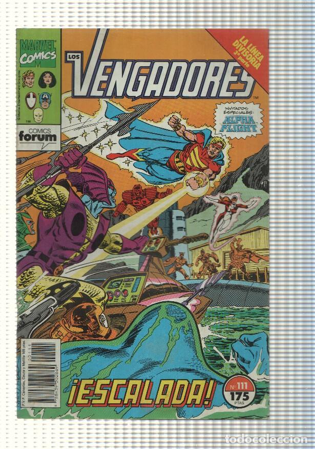 C&oacute;mics: marvel, forum: comic Los Vengadores num 111, 1992 - La linea divisoria parte 4 - Foto 1