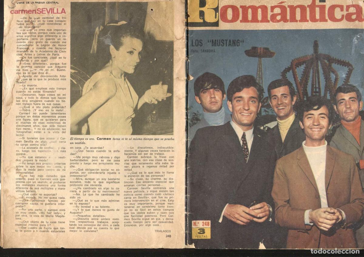 C&oacute;mics: Romantica numero 248: Los Mustang-Carmen Sevilla (numerado 3 en trasera) - Varios