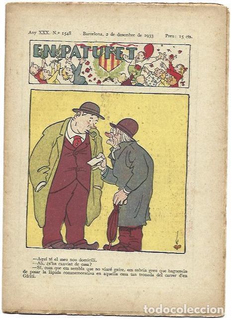 C&oacute;mics: PATUFET 2699: Numero 1548, 2 de diciembre de 1933