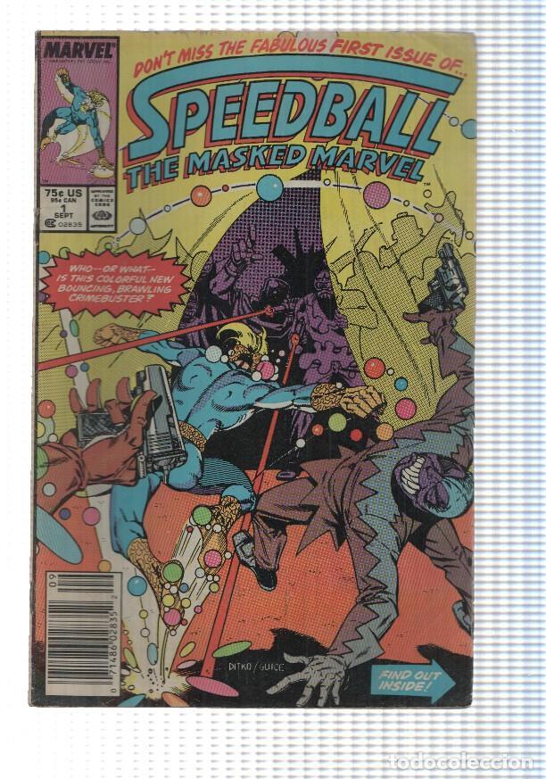 C&oacute;mics: comic, Marvel: Speedball vol. 1 num 01 (October 1988) - The Masked Marvel - Foto 1