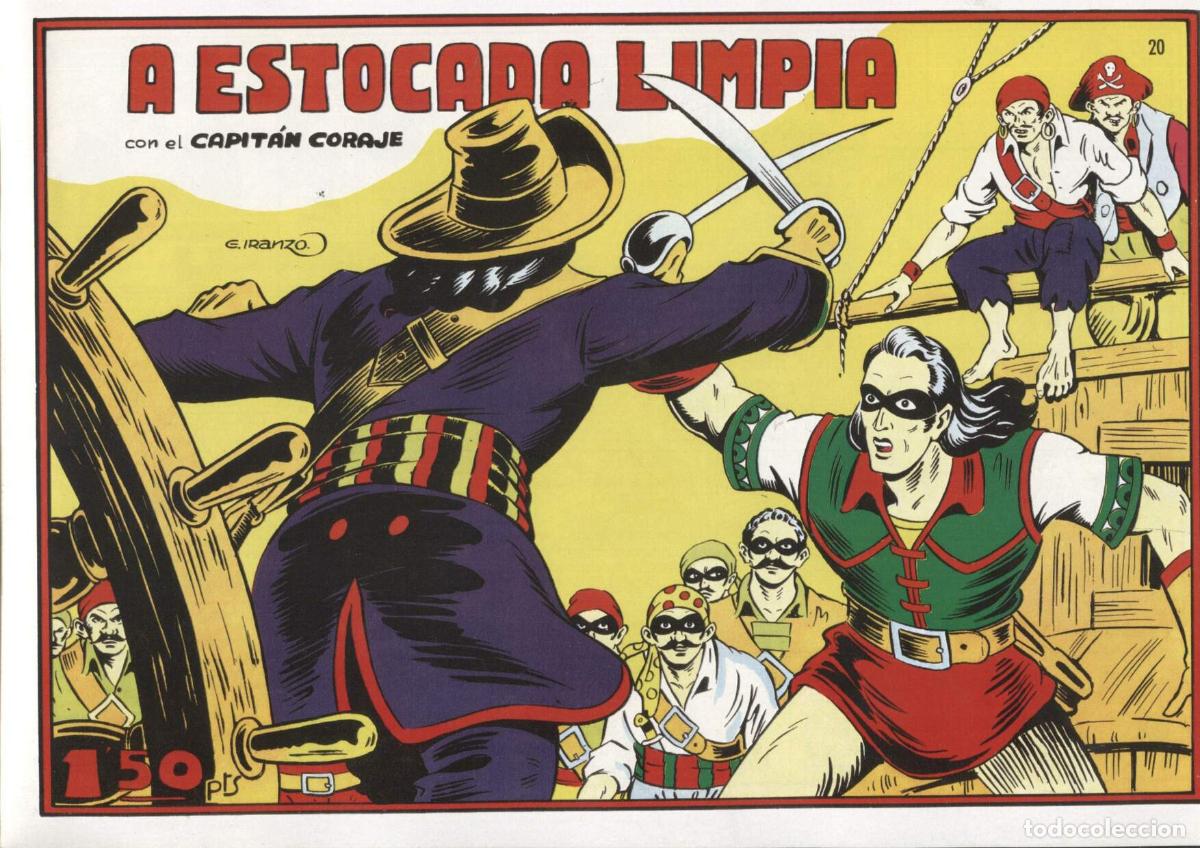C&oacute;mics: Facsimil: El Capitan Coraje numero 20: A estocada limpia - Iranzo - Foto 1