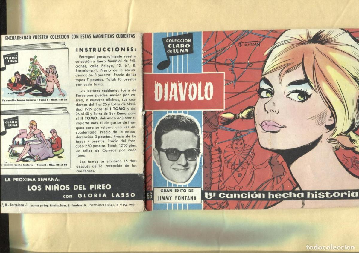 Comics: Claro de Luna numero 066: Diavolo de Jimmy Fontana (numerada 2 en trasera) - Jimmy Fontana-Gomez Est