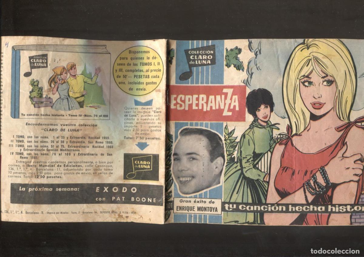 Comics: Claro de Luna numero 101: Esperanza de Enrique Montoya (numerado 4 en trasera) - Enrique Montoya-Rou