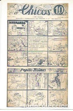 C&oacute;mics: Ficha tebeo 5698: Chicos, a&ntilde;o 1938 - Varios - Foto 1