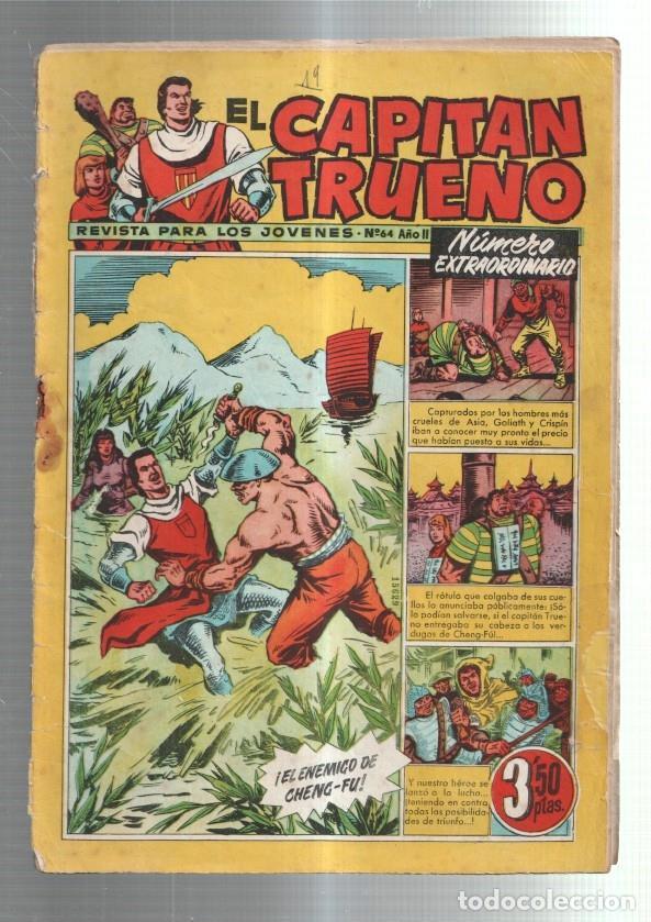 Comics: El Capitan Trueno Extra numero 064 (numerado 7 en trasera) (aviejado, oxido lado grapa) - varios