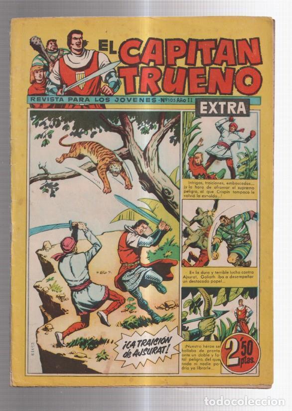 Comics: El Capitan Trueno Extra numero 105 (aviejado, cubierta suelta) (numerado 2 en trasera) - varios