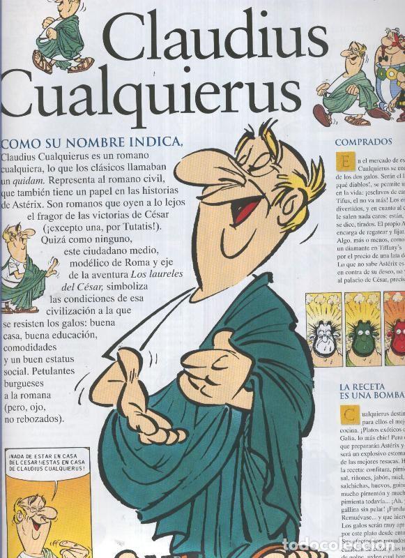 Comics: Poster-Ficha Asterix: Quien es quien: Claudius Cualquierus, romano de a pie - Varios