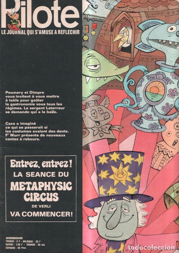 Comics: revista: Pilote numero 602, 20-5-1971. Metaphysic circus. Trasera caricatura de Philippe clay - Vari