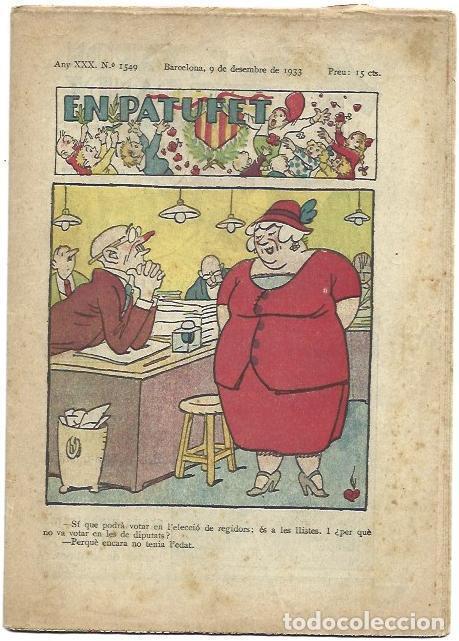 C&oacute;mics: PATUFET 2700: Numero 1549, 9 de diciembre de 1933 - NULL