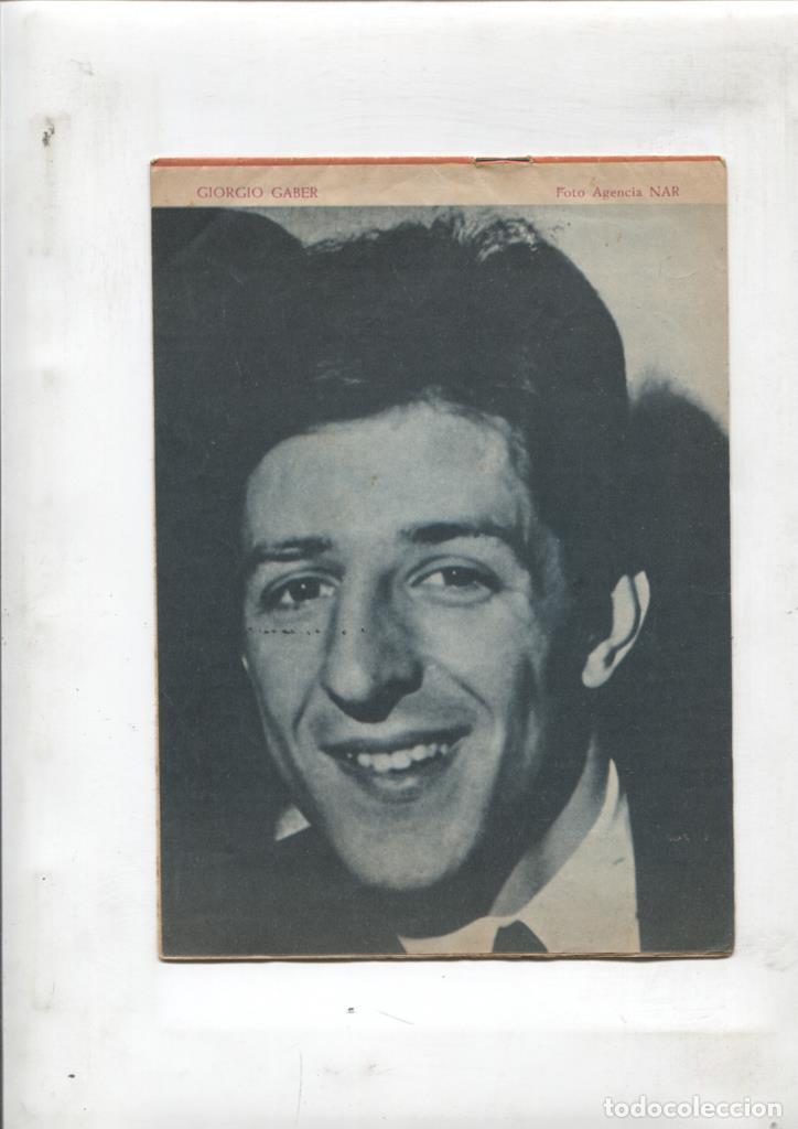 Comics: Mary Noticias numero 265: trasera foto de Giorgio Gaber - Roy Mark-Carmen barbara